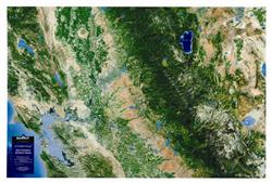 Central California & Northern Sierra – 3D Earth Image Map 0006